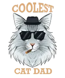 Discover Coolest Cat Dad I Norwegian Forest Cat Dad T-Shirts