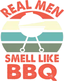 Discover Real Men smell like BBQ Barbecue Retro Vintage T-Shirts