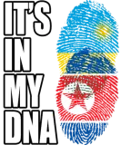 Discover Rwandan And North Korean Vintage Heritage DNA Flag T-Shirts