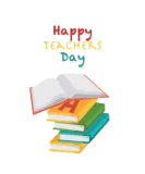 Discover Happy Teacher's Day Cool Text With Book Love T-Shirts
