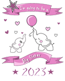 Discover Big Sister 2023- With cute Elephants And Heart