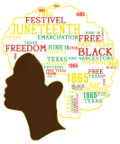 Discover Afro Girl June 19 Proud Black History Juneteenth T-Shirts
