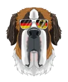 Discover Saint Bernard Germany Sunglasses I German Flag T-Shirts