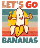 Discover Retro Vintage Let's Bananas Funny Thumbs Banana T-Shirts