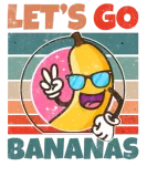 Discover Retro Vintage Let's Bananas Funny Peace Banana T-Shirts