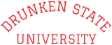 Discover Drunken State University (red white college font) T-Shirts