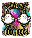 Discover Halloween I love her Boo Bees Tie Dye T-Shirts