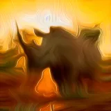 Discover solo rhino digital art abstract painting T-Shirts