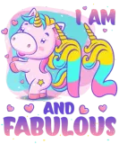 Discover I Am 12 And Fabulous Pink Unicorn Girl's 12th T-Shirts