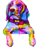 Discover Pop art Funny Beagle Colorful Cute Dog Head T-Shirts