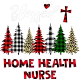 Discover Christmas Tree Xmas Blessed Home Health Nurse T-Shirts