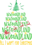 Discover Newfoundland Christmas Dog breed Christmas Tree T-Shirts