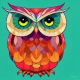 Discover Colorful Owl Portrait Illustration - Moody Bird T-Shirts