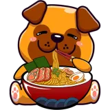 Discover Dog Eating Ramen Noodle Cute Pet T-Shirts