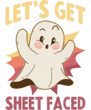 Discover Lets Get Sheet Faced Funny Ghost Gift T-Shirts