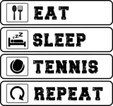 Discover Eat Sleep Tennis Repeat Fuuny Tennis Players T-Shirts