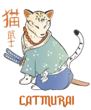 Discover Cat Samurai Catmurai Japanese Warrior Funny cats w T-Shirts