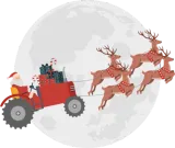 Discover Santa Sleigh Tractor Farmer Christmas T-Shirts
