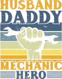 Discover Husband Daddy Mechanic Hero Dad Men Fathers Day T-Shirts