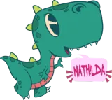 Discover MATHILDA - Lovely girl name with cute dinosaur T-Shirts