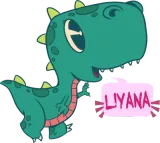 Discover LIYANA - Lovely girl name with cute little dino T-Shirts