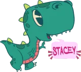 Discover STACEY - Lovely girl name with cute dinosaur T-Shirts