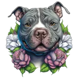 Discover Puppy With Flower American Bully Dog T-Shirts