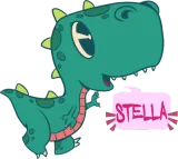 Discover STELLA - Lovely girl name with cute dinosaur T-Shirts