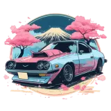 Discover Majestic Mount Fuji and Classic Car T-Shirts