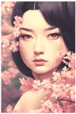 Discover japan girl portrait sakura blossom Japan wall art T-Shirts
