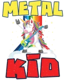 Discover Rock Sign Guitar Unicorn Rainbow Metal Kid Music T-Shirts