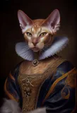 Discover Havana Brown Cat Breed Portrait Royal Renaissance T-Shirts