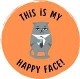 Discover Grumpy Cat This is my happy face T-Shirts