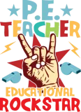 Discover P.E.Teacher Educational Rockstar School Physical E T-Shirts