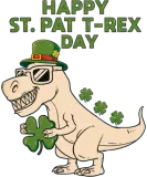 Discover Kids Happy St Pat Trex Day Dino Patricks Day Lucky T-Shirts