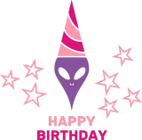 Discover Happy Birthday Pink Alien T-Shirts