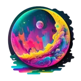 Discover Neon Abstract Watercolor Moon T-Shirts