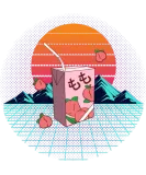 Discover Vaporwave 90s Japanese Aesthetic Peach Juice T-Shirts