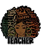 Discover Black Woman Afro Teacher Black History Juneteenth T-Shirts