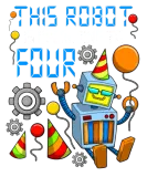 Discover Robot Birthday Outfit Boy 4th Robot Birthday Party T-Shirts