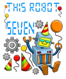 Discover Robot Birthday Outfit Boy 7th Robot Birthday Party T-Shirts