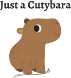 Discover Just a Cutybara capybara baby looking with one eye T-Shirts