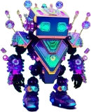 Discover Gemstone Guardian Robot Made of Sparkling Crystals T-Shirts