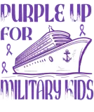 Discover Family Cruise 2023 Purple Military Child T-Shirts