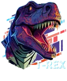 Discover Colorful Roaring Tyrannosaurus Rex T-Rex Head Dino T-Shirts