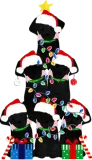 Discover Holiday Preppy Black Lab Puppy Christmas Tree I T-Shirts