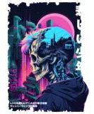 Discover Edgy Gothic Skull Anime Sad Boy Japanese Futurism T-Shirts