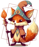 Discover Cute Wizard Fox Fantasy Roleplaying Tabletop Nerdy T-Shirts