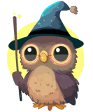 Discover Cute Wizard Owl Nerdy Fantasy RPG Tabletop Rolepla T-Shirts