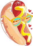 Discover Funny Hotdog Sausage Hot Dog With Sunglasses T-Shirts